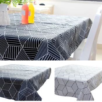 

Geometric Style Protection Decorating Wear Resistant Scratchproof Home Kitchen Printed Rectangle Tablecloth Anti Dust Dinning