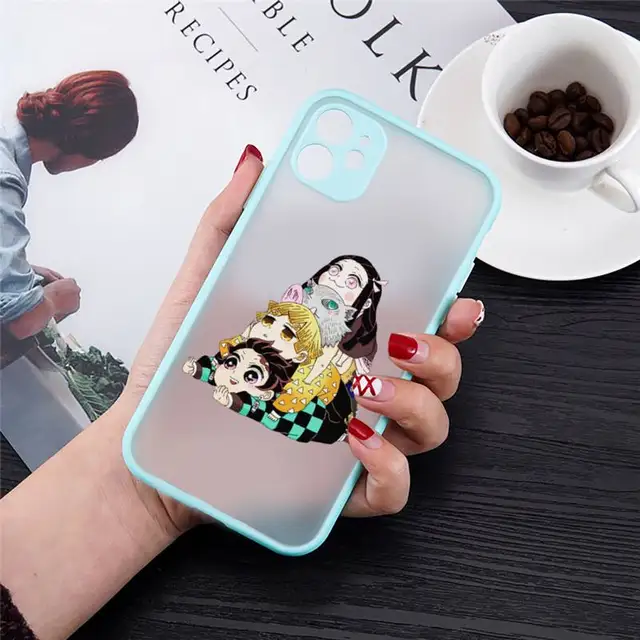 Kimetsu No Yaiba Demon Slayer Anime Phone Cases Matte For iPhone 12 13 Mini 11 Pro XR XS Max 7 8 Plus X Hard PC Back Cover a15