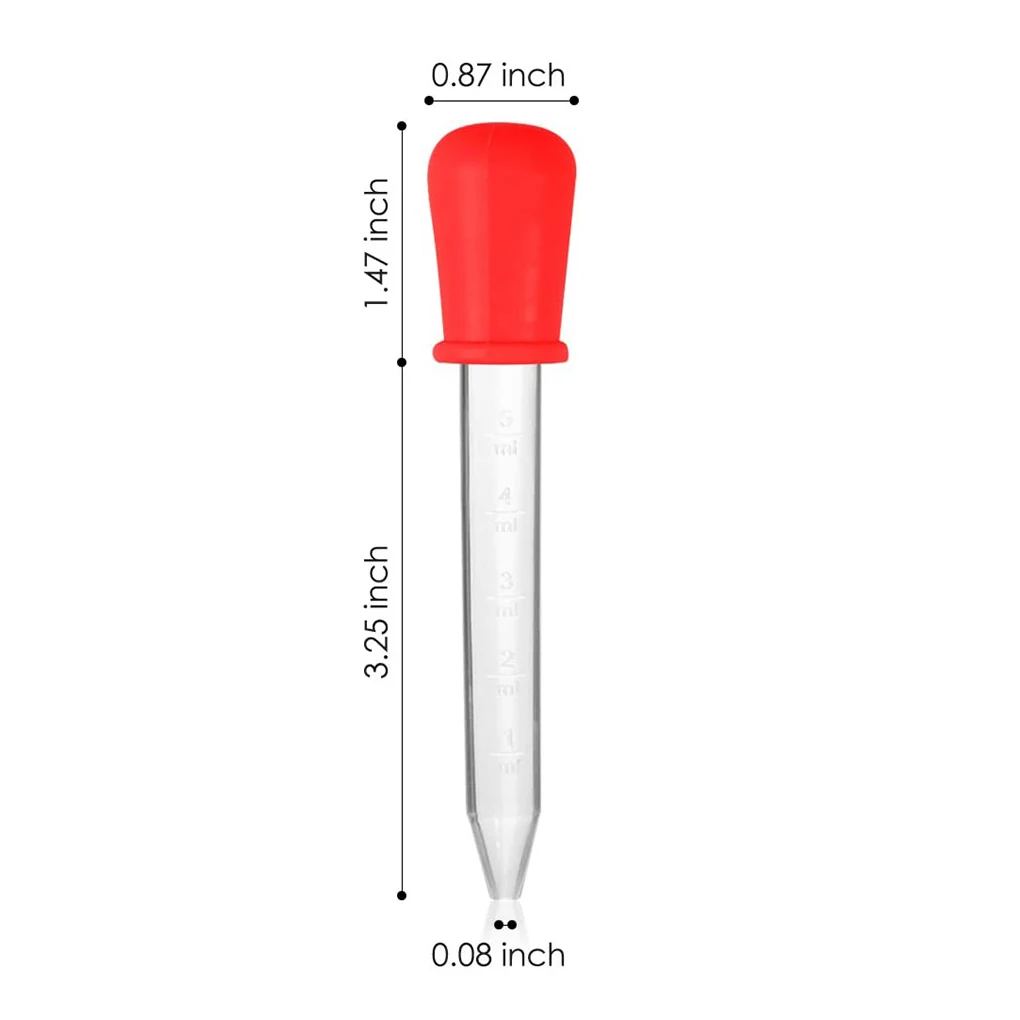 5ml Silicone Pipettes Compte-gouttes En plastique Compte-gouttes Liquide  Compte-gouttes Pipettes De 5ml, 4pack Random Color