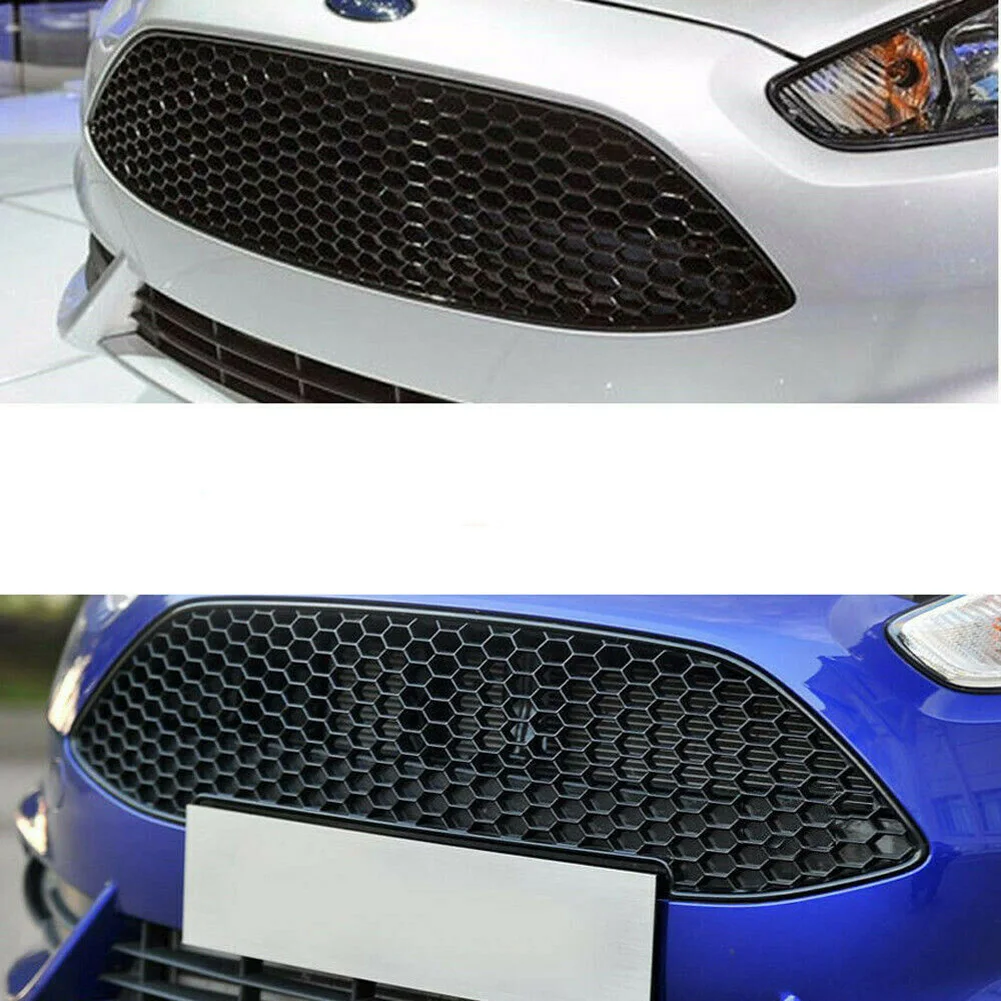Сотовая передняя решетка верхняя решетка ST стиль для Ford Fiesta 2013