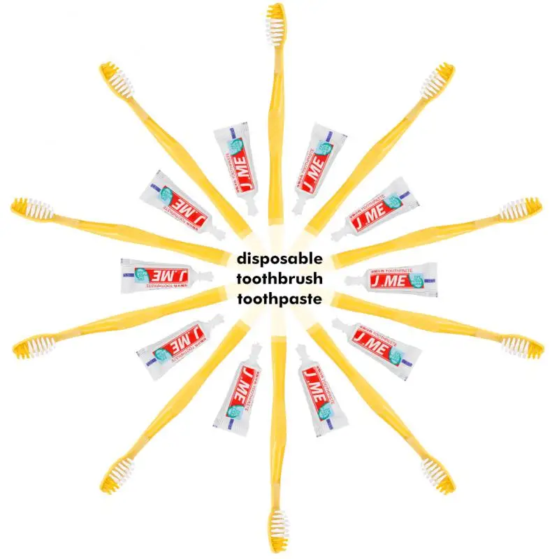1 шт. новая чистая портативная одноразовая зубная щетка зубная паста моющаяся полоскание костюм набор инструментов для уборки для путешествий отель ванная комната поезд