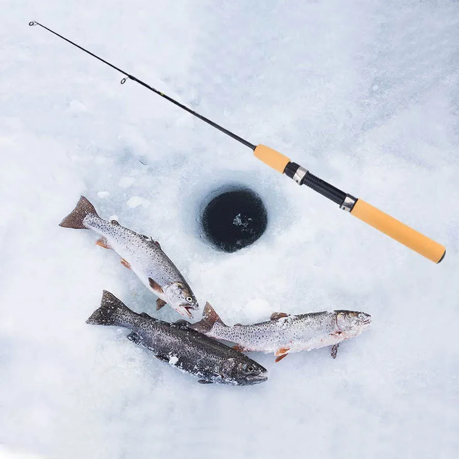 Ice Winter Fishing Rod With Reel 55/ 65/75cm Retractable Mini