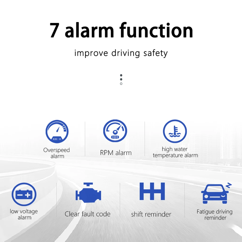 Автомобильный зеркальный проектор OBD2 HUD с цифровым дисплеем улучшенная версия
