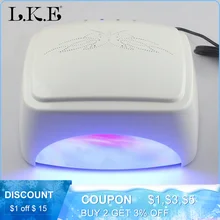 LKE на гвозде лампа 60 Вт CCFL LED УФ лампа высокого Мощность для ногтей, фрезер для Светодиодная лампа для маникюра Гель-лак для ногтей и Нейл-арт маникюра популярный дизайн
