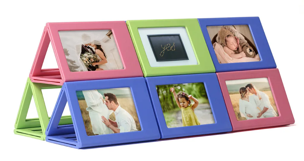 10PCS Magnetic Photo Frame For Fridge Magnet Colorful Magnets Photoframe Home Decoration Photo Wall Stickers