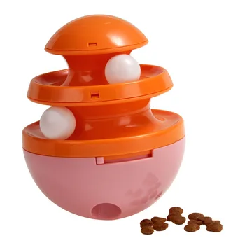 

Dog Food Dispenser Tumbler Interactive Dog Cat Food Treat Ball Bowl Toy Funny Pet Shaking Food Container Slow Feed Toy#0810g30