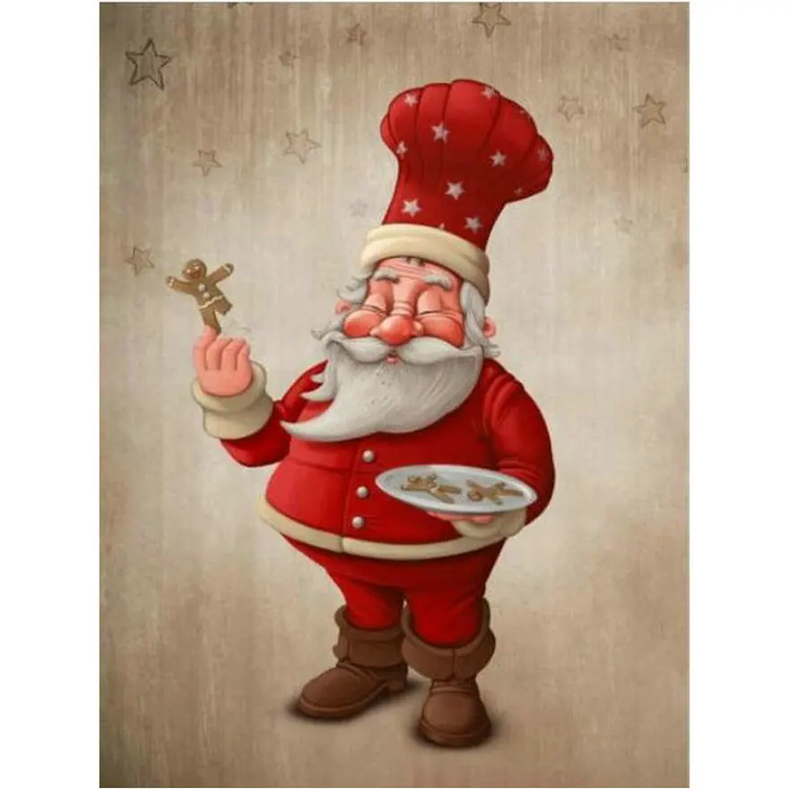 Новый diy алмазная живопись Санта Клаус цветовой стикер карикатуры 20X25CM 5d полный