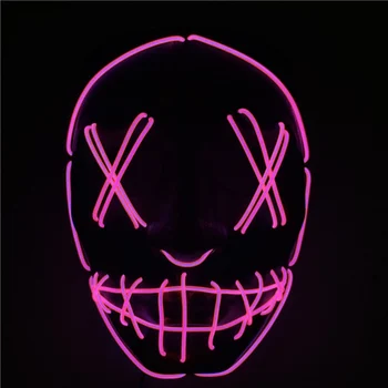 

Halloween Led Mask Party Masque Cosplay Masks Neon Mask Light Glow In The Dark Mascara Horror Glowing Masker