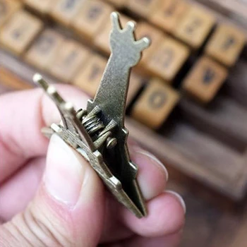 

Vintage Eiffel Tower Paris Metal Memo Paper Clip For Message Decoration Photo R9JB