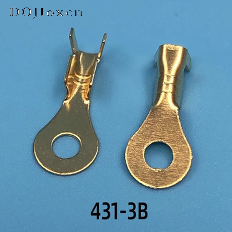 Terminal Connector 20/50/100/200 Pcs Auto Splices Ring Round Crimping Loose Pins Wiring Plug Tab Copper Opening Nose End DJ431-3B DJ431-4B