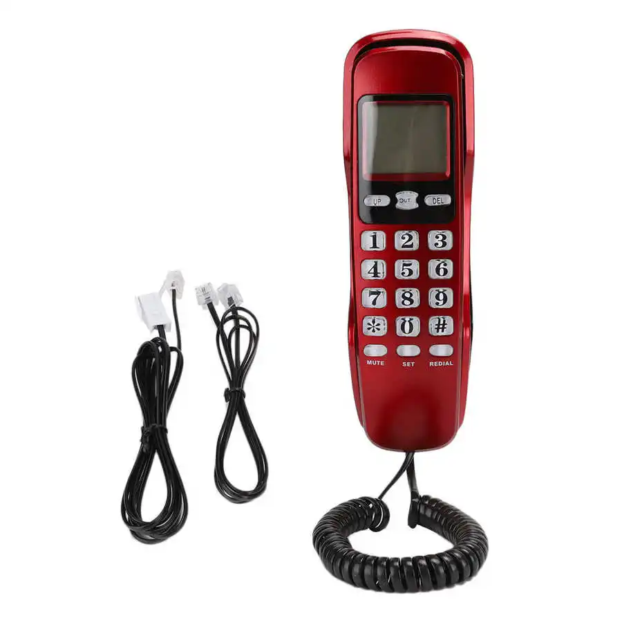 KX T888CID мини настенный телефон входящий двойной идентификатор звонящего ЖК