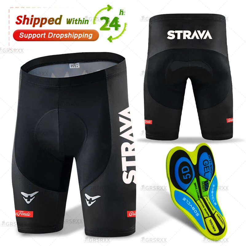 STRAVA Cycling Shorts Unisex Gel Padded Cycling Pants Quick Dry Road