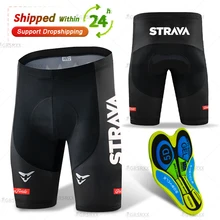 STRAVA – Shorts de cyclisme unisexes à séchage rapide, collants respirants, rembourrés en GEL, pour vélo de montagne, pour l'été