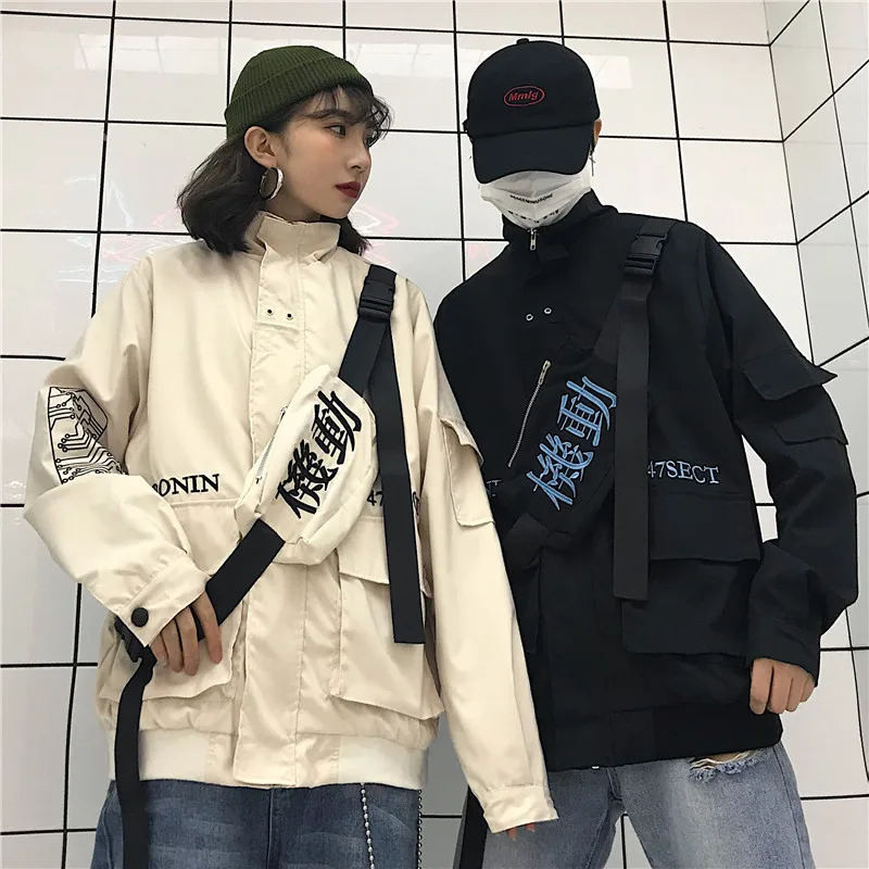 Тонкая универсальная Рабочая одежда Harajuku в Корейском стиле для ранней осени, свободного кроя, с вышивкой по цене 66