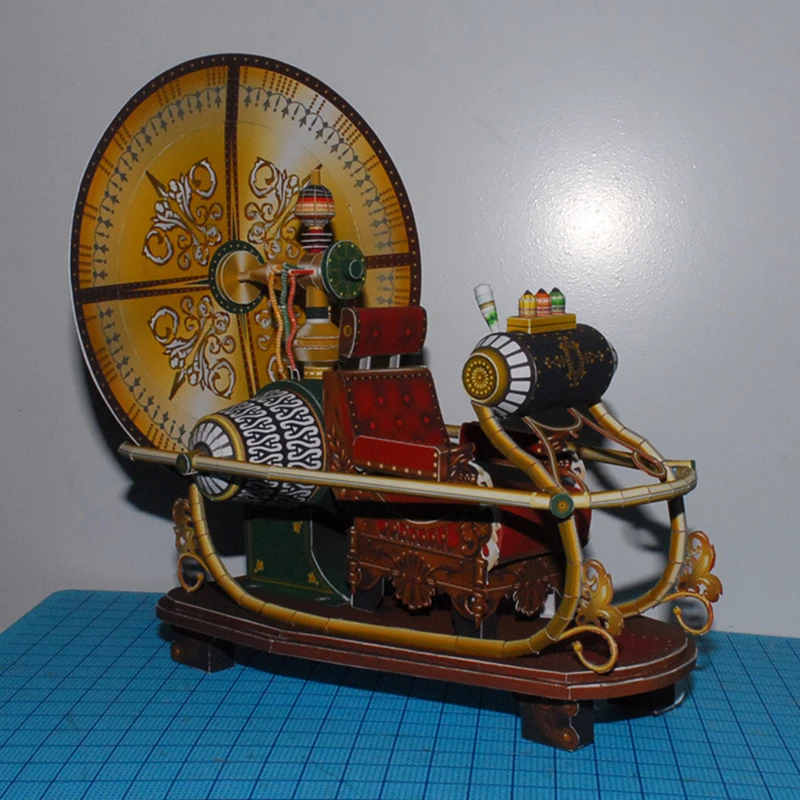 Nuovo Fai-Da-Te The Time Machine Paper Craft Time Transfer Model Puzzle Kit Scrivania Classica Decorazione Domestica Design Squisito Regalo Per Bambin