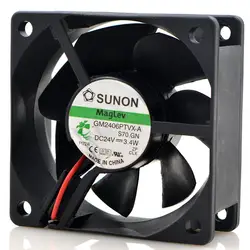 Для Охлаждения SUNON GM2406PTVX-A 24V 3,4 W 6025 6 см ультра-тихий 2-проводное Охлаждение вентилятором