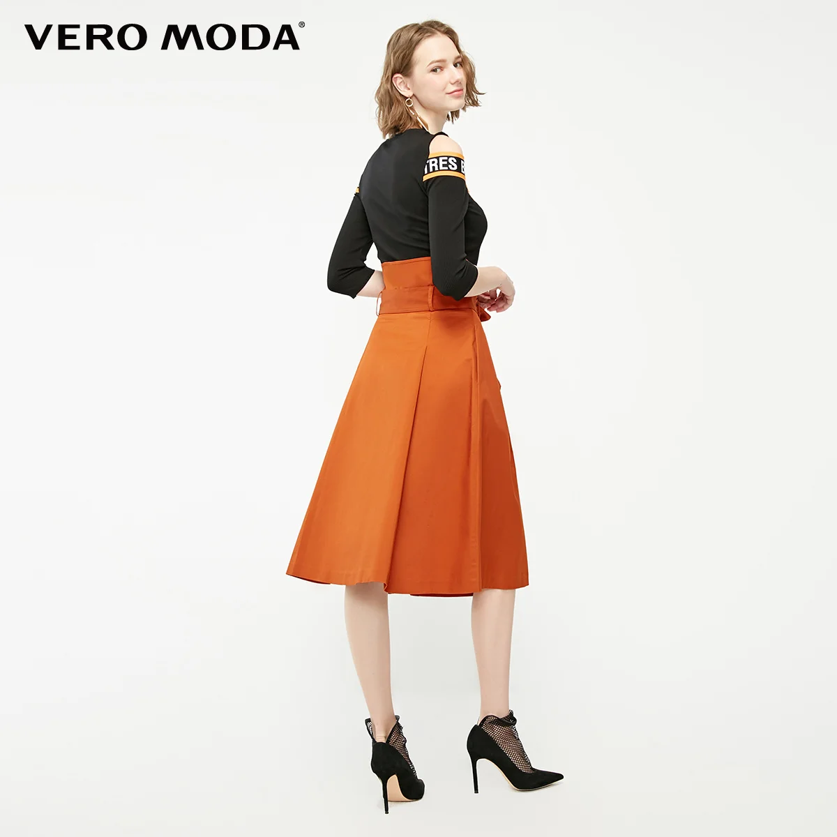 Vero Moda женский уличный стиль двубортная юбка с высокой посадкой | 319116554