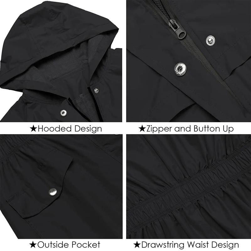 Sfit осенний и зимний женский плащ легкий длинный плащ с капюшоном уличные дышащие дождевики водонепроницаемые походные куртки