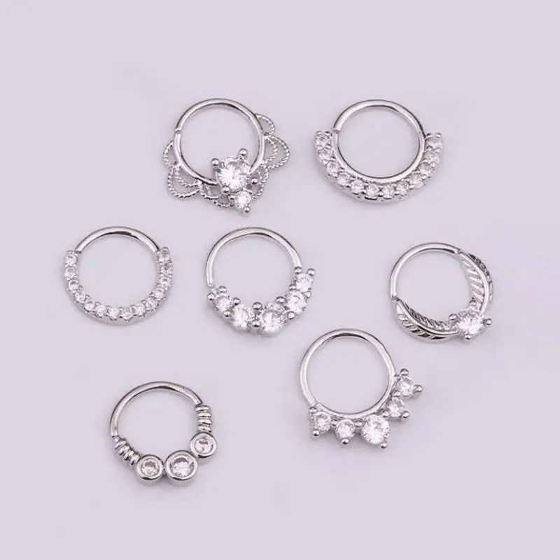 Piercing Jewelry Body Piercing Jewelry Body Jewelry 1pc Gold/Rose Silver Color nose inserts round nose septum ear bone screws Stainless Steel