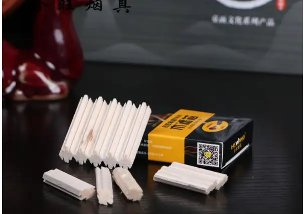 

10 pcs /box Smoking pipe filter filter cork filter 9MM solid wood pipe fittings cigarette holder filter