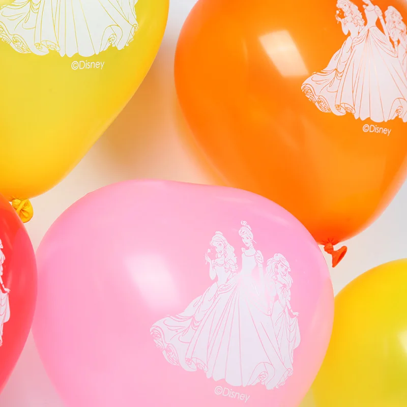 6pcs/lot Balloons with Pump Princess Colorful Latex Air Baloes Heart Shape for Kids Birthday Party Decoration Supplies