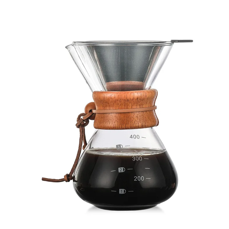 Upors 400ml High Borosilicate Glass Coffee Pot Pour Over Coffee Maker
