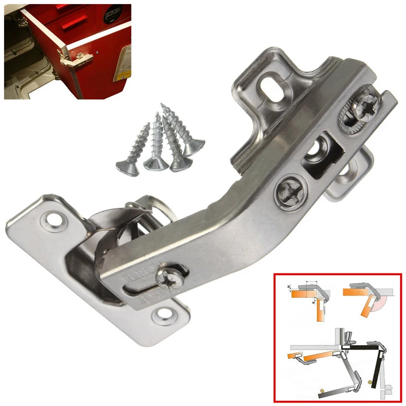 2pcs Door Hinges 165 Degrees Plate Screws Set Kitchen Cabinet Accessories Tools Home Garden Supplies 2pcs Door Hinges 165 Degrees Plate Screws Set Kitchen Cabinet Accessories Tools Home Garden Supplies
