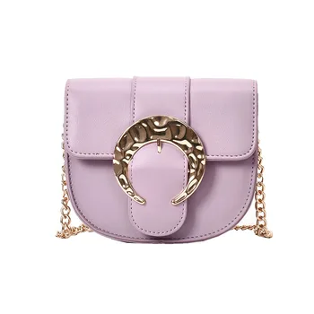 

Personalized Lock Girl‘s Bag Shoulder Chains Bags 2020 New Summer Fashion Mobile Phone Card Bag Diagonal Women Bag Purple White