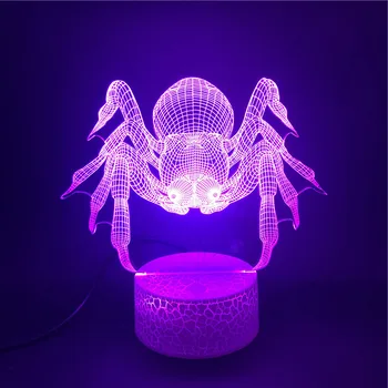 

3D Lamp The Spider Black Widow Bluetooth Speaker Base Best Present for Baby Atmosphere Usb Led Night Light Lamp