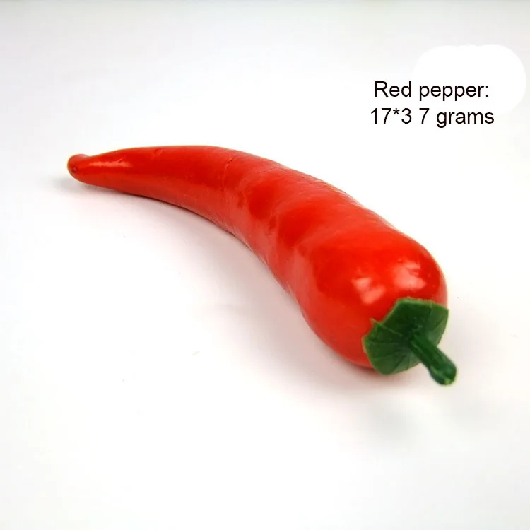 1pcs red pepper Украшения для дома мульти-стиль имитация зеленых овощей гостиной украшения поддельные брокколи Отель Ресторан DIY украшения - Цвет: 1pcs red pepper