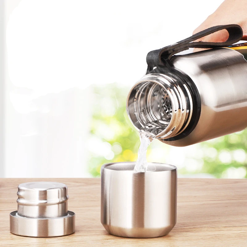 0.5-1.5l Large Capacity Stainless Steel Thermos Portable Vacuum