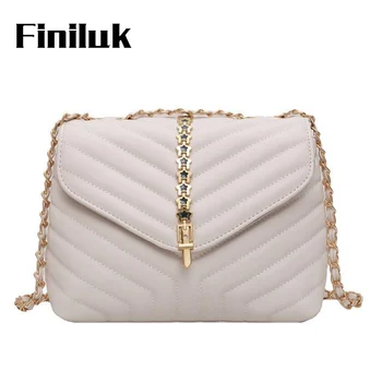 

Finiluk Women Shoulder Bag Female Chain Crossbody Bag Ladies Leather Small Flap Bag Korean Casual Handbag BIZ237 PM49