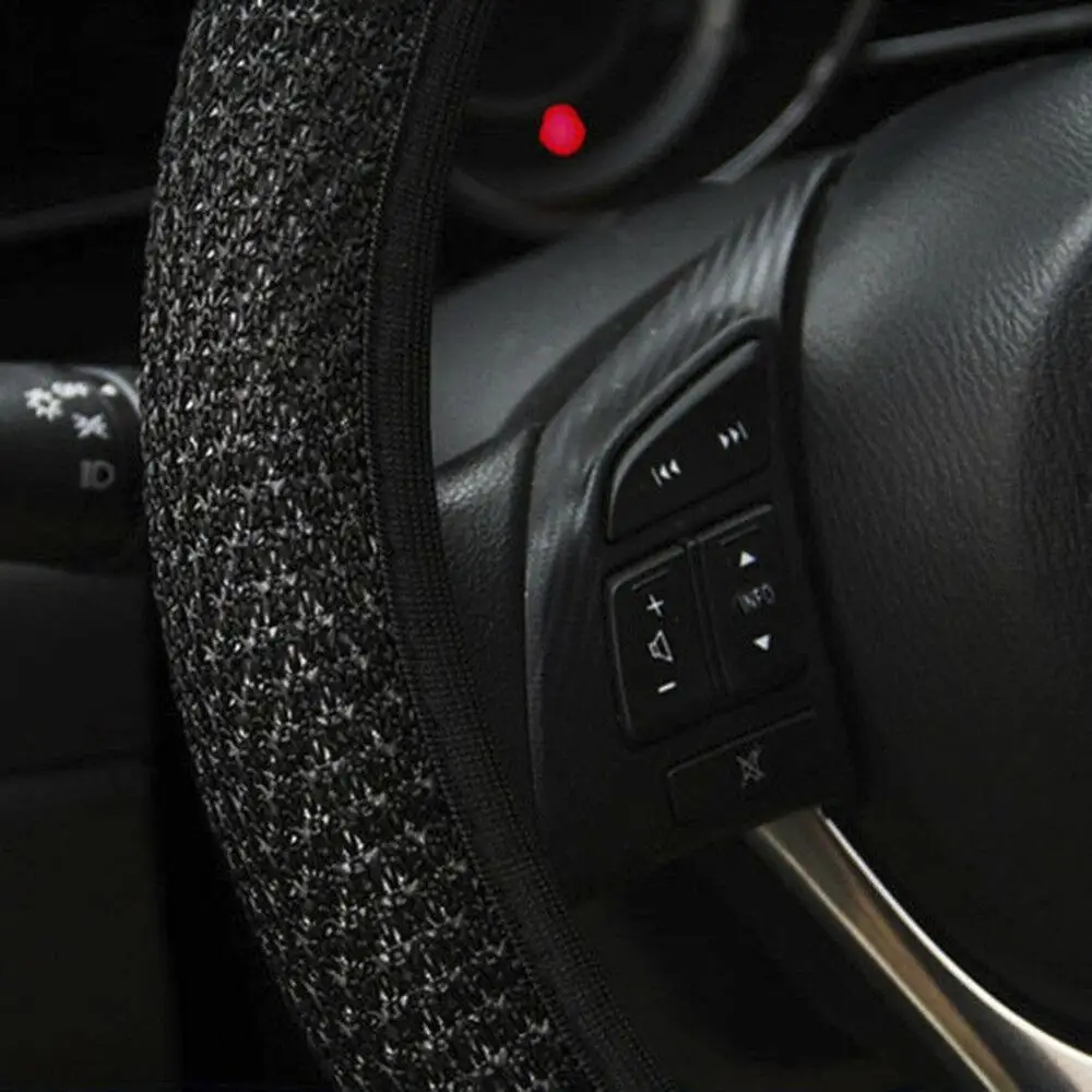 Универсальный чехол рулевого колеса автомобиля Ice Silk автомобильные ручки Чехлы для автомобиля-Стайлинг микрофибра кожа износостойкий