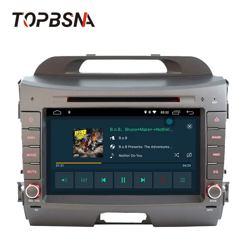Excellent TOPBSNA Android 9.0 Car DVD Player for Kia sportage 2010 2011 2012 2013 2014 2015 GPS Navigation 2 din Car Radio Stereo WIFI RDS 2