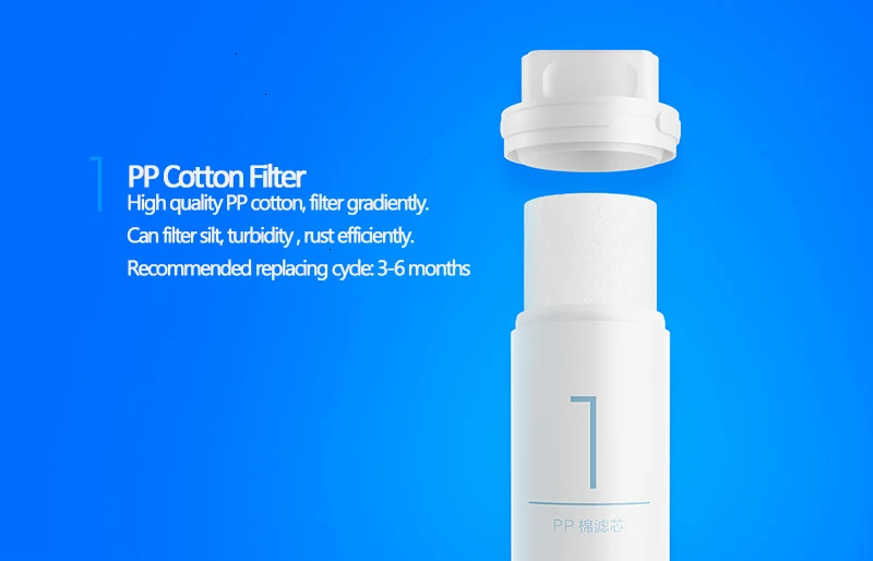 Original Xiao Mi Water Purifier Filter Replacement PP Cotton Activated Carbon Drinking Water Filter 