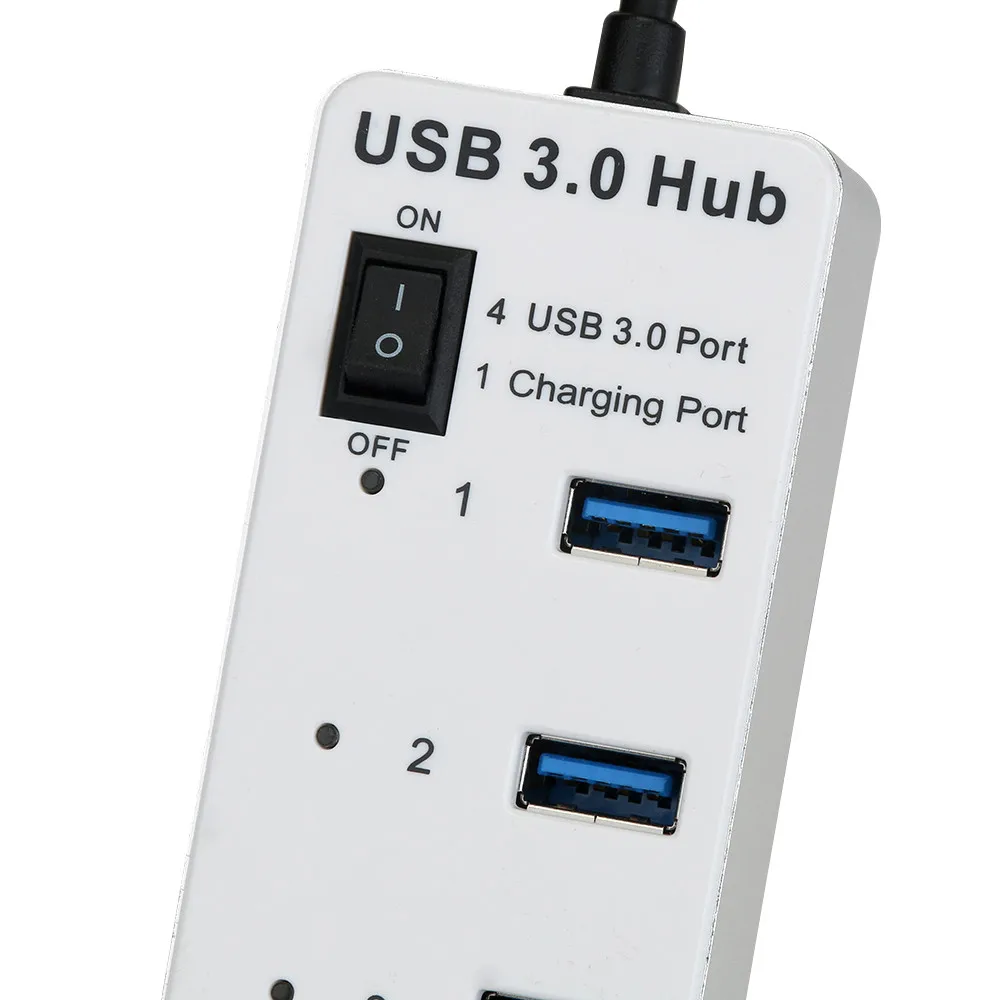 USB 3,0 концентратор Портативный USB 3,0 концентратор 5-Порты и разъёмы концентратор адаптер Высокая Скорость порт для зарядки через Порты и разъёмы Hub адаптер для ноутбука Планшетные ПК для MP3-плееры