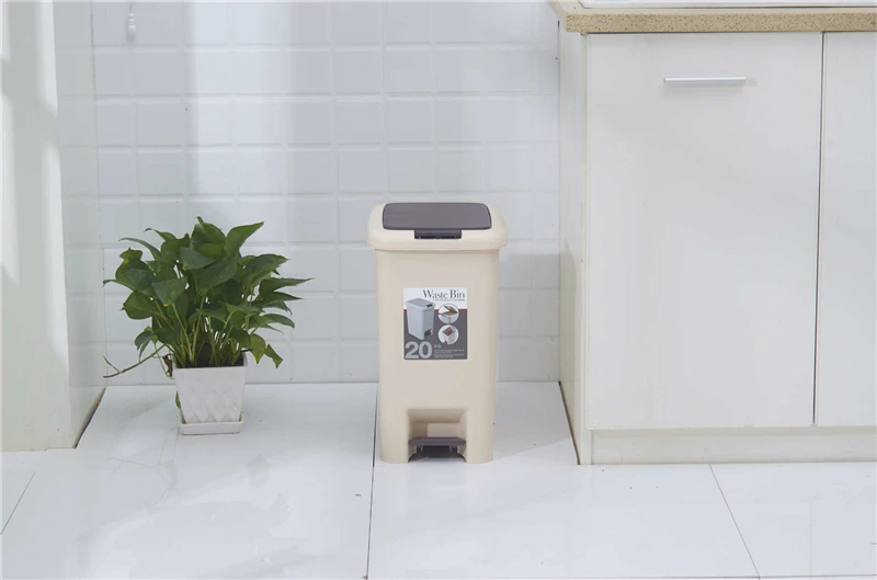 Японский стиль, Педальный мусорный бак, ручная педаль, покрытый мусорный бак, домашний, для гостиной, кухни, ванной комнаты, для мусора, пластиковый контейнер для хранения