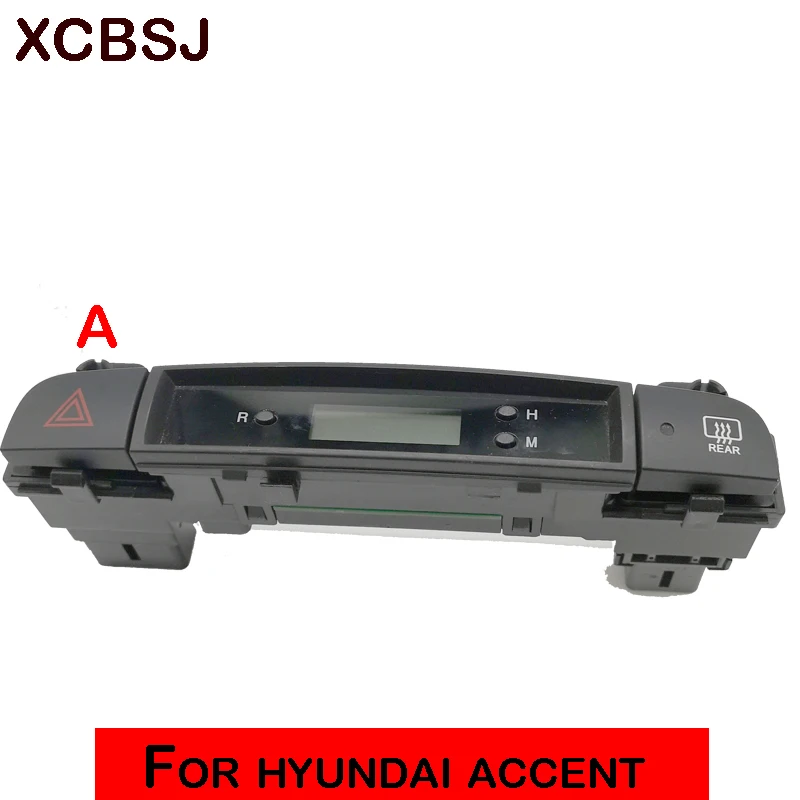 Для hyundai accent 2008 2009 2010 2011 цифровые часы, электронные часы, двойной проблесковый переключатель, нагревательный переключатель в сборе - Цвет: Красный