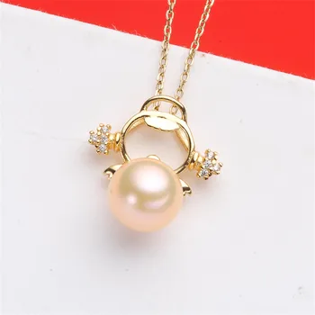 

Jewelry Handwork Pendant Base S925 Sterling Silver Pearl Pendant Accessories And Parts Findings Jewelry For DIY Fittings Women