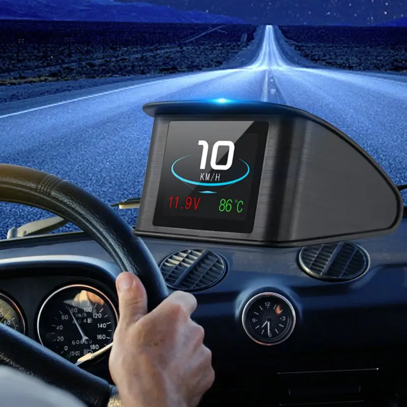 Автомобильный HUD универсальный дисплей OBD скорость метр цифровой проектор скорости лобовое стекло проекция с сверхскоростным транспортным средством