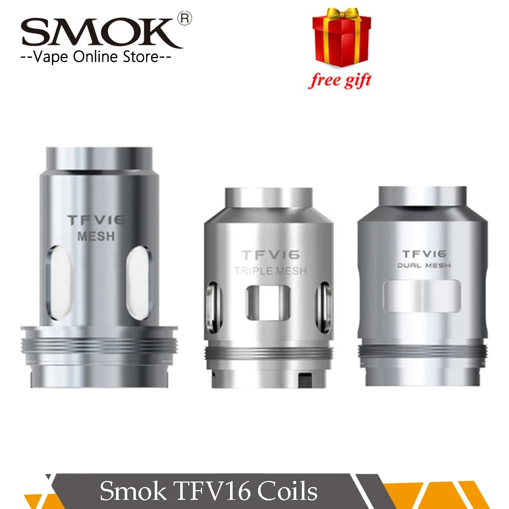 3 шт./упак. Smok TFV16 катушка TFv16 сетка 0.12ohm Двойная 0.15ohm Тройная для танк электронная