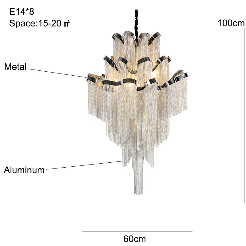 Новая роскошная люстра потолочная для гостиной потолочные люстры в зал Подвесная лампа с навесом в спальню современная бесеребристная подвесная лампа в атриум - Цвет абажура: E14x8
