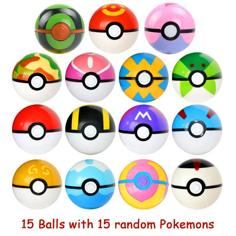 Действие 15 шт./компл. Pokemon шары со случайными статуэтки коллекционные игрушки для
