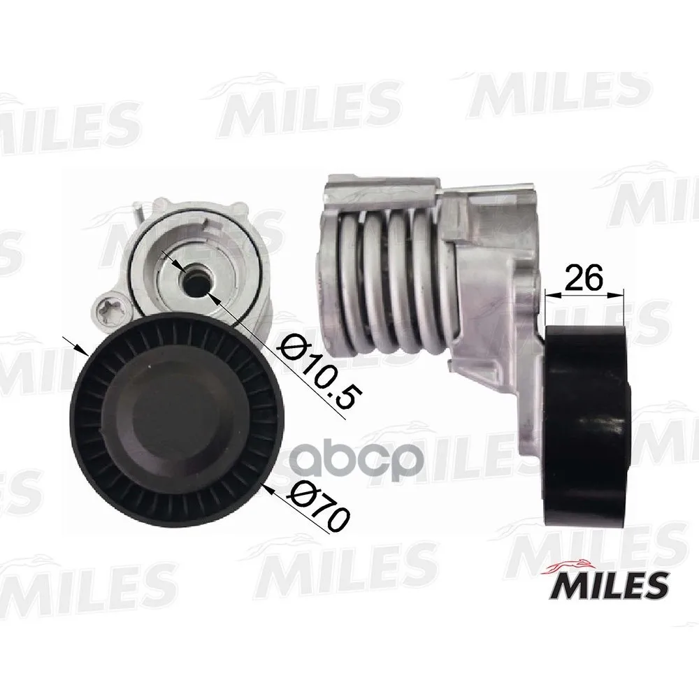 Натяжитель Ремня Приводного Seat Ibiza/Vw Polo/Skoda Fabia 1.2 Miles Ag00041 Miles арт. AG00041