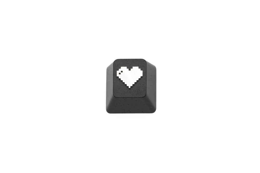 Pixel Heart Teclados de Alumínio Anodizado para Teclados Mecânicos Personalizados Perfil de Cereja Cinza Preto Vermelho Verde e Prata - Imagem 2