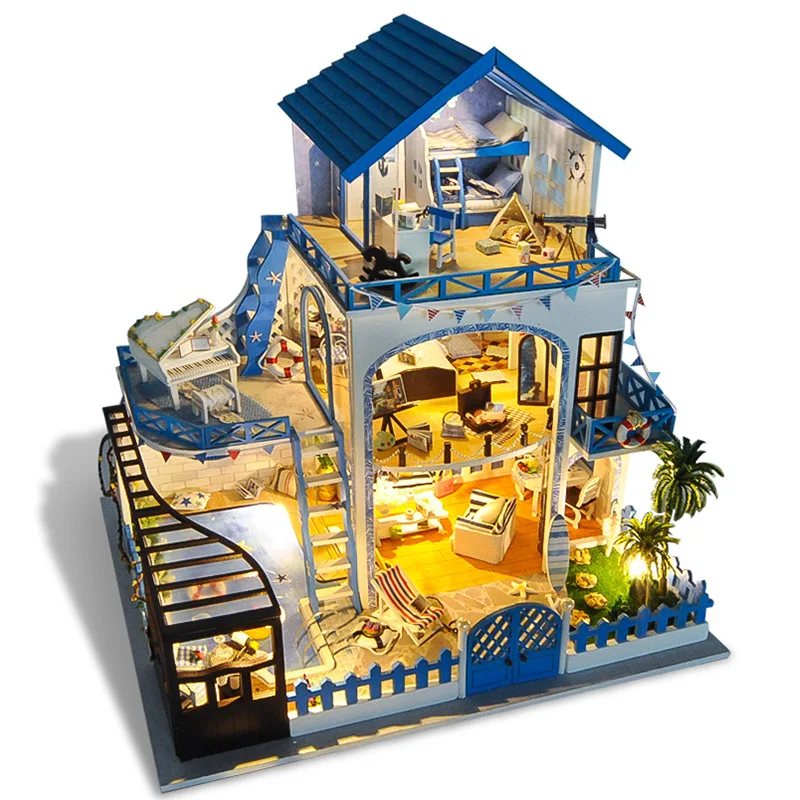 

DIY Hut Small House Model Hand-made Villa Aegean Sea Toy Assembly Creative Mainland China Gift