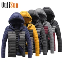 Oufisun, мужская,, зимняя, повседневная, с капюшоном, Ультралегкая, гарнитура, куртка, парка, мужская, осенняя, новая, уличная, модная, ветрозащитная, парка, куртка для мужчин