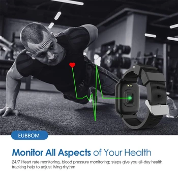 

Waterproof Color Screen Smartwatch Heart Rate Monitor Pedometer Cardio Fitness Activity Tracker Smart Watch for iPhone Android