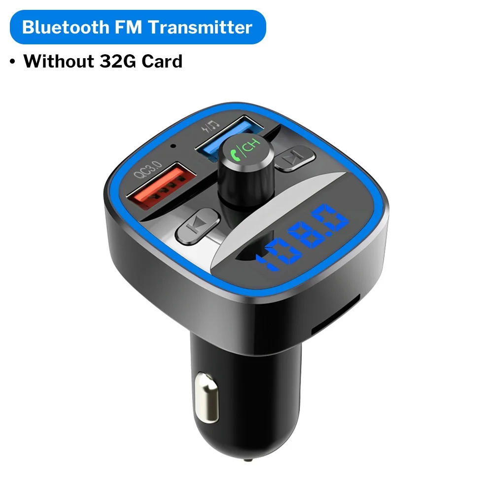 Bluetooth 5,0 fm-передатчик автомобильный модулятор Беспроводной громкой связи Авто Аудио MP3 плеер QC3.0 Quick Charge Dual USB Зарядное устройство - Название цвета: T25