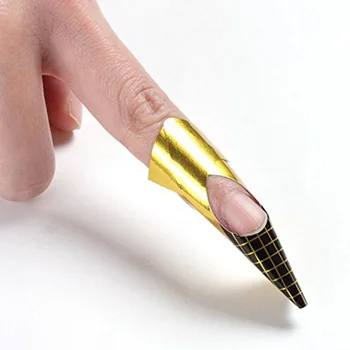 

500pcs Nail Forms Practical Nail Tool Extension Nails Paper Nail Art Guide Nail Form Sticker for DIY Salon Use Practice